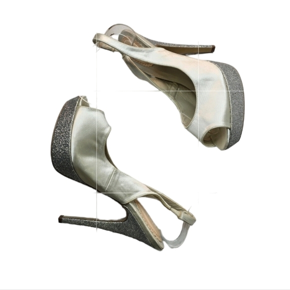 PINK Paradox London Indulgence Platform Peep Toe Pump Satin - Picture 2 of 10